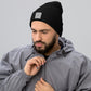 Elite Essentials Beanies White on Black