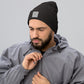 Elite Essentials Beanies White on Dark gray