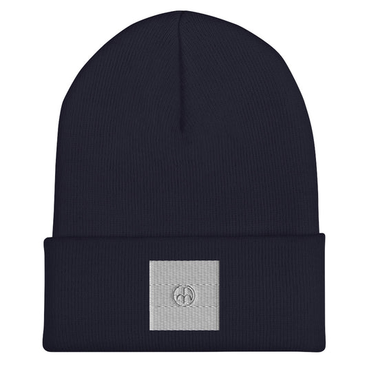 Elite Essentials Beanies White on Navy