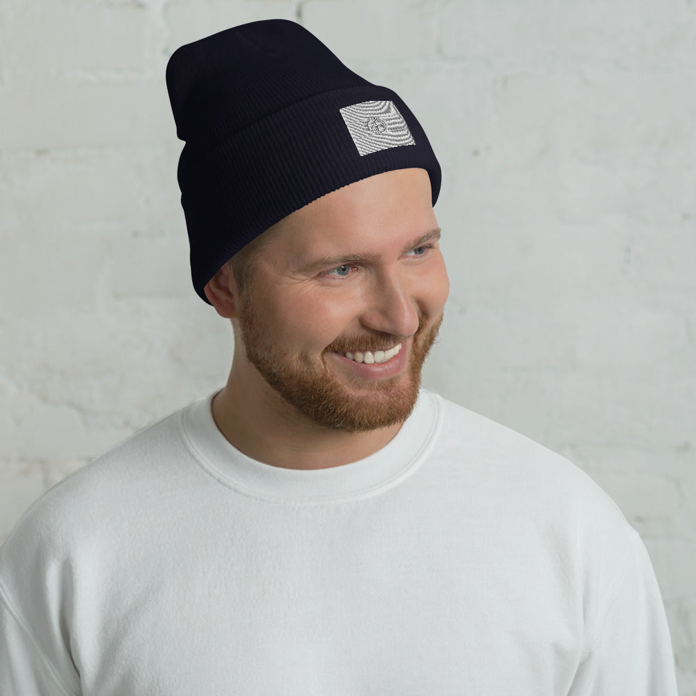 Elite Essentials Beanies White on Navy