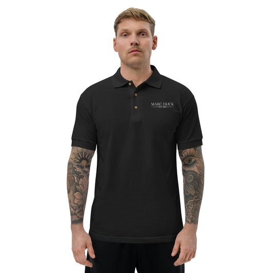 Polo Shirt Black - White logo