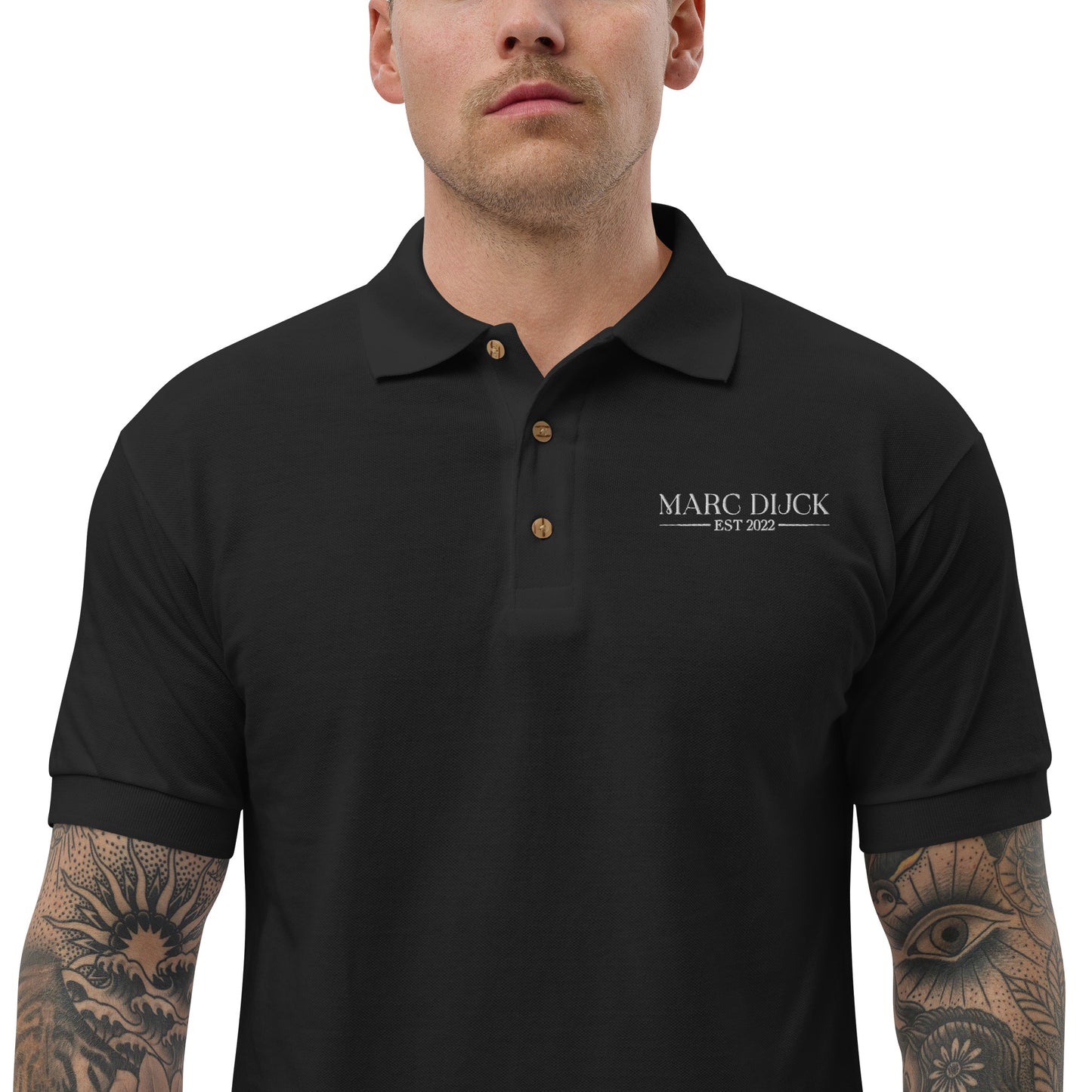 Polo Shirt Black - White logo