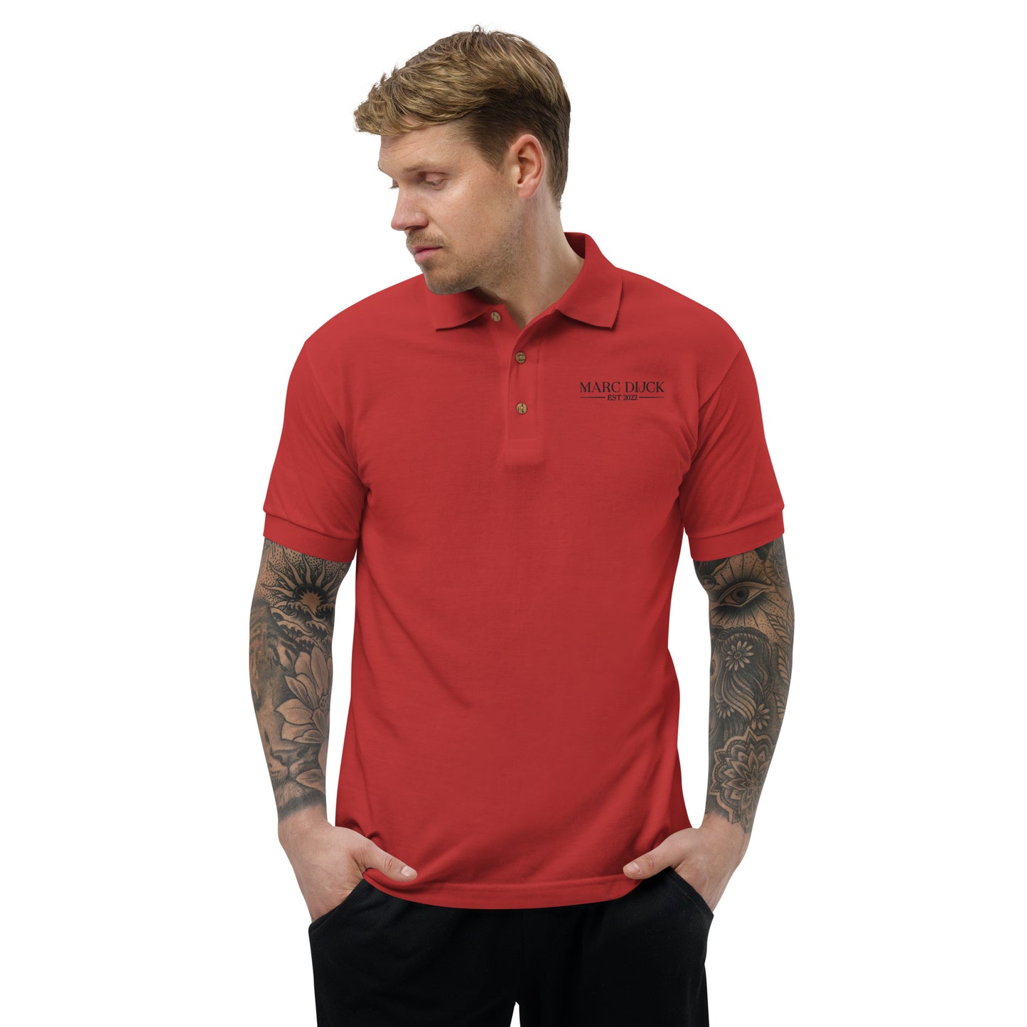 Polo Shirt Red - Black logo