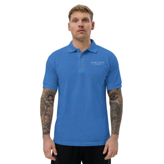 Polo Shirt Blue - White logo