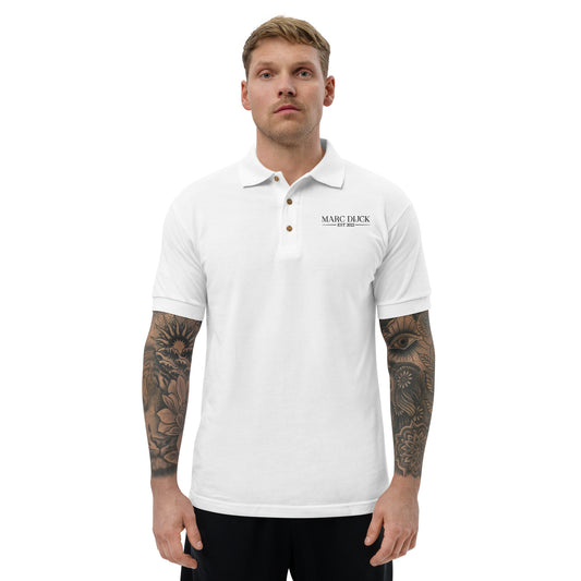 Polo Shirt White - Black logo