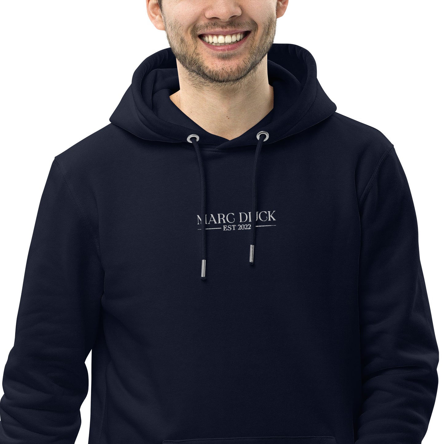 Hoodie Navy - White logo